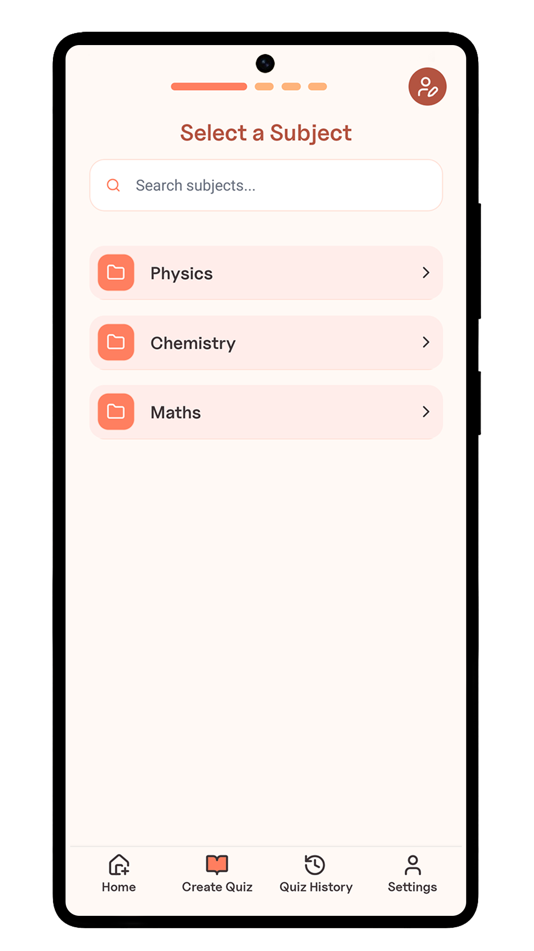 Practice exam-like conditions with timed quizzes.